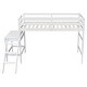 preview thumbnail 13 of 16, Kids Furniture Twin Size Loft Bed Platform Kids Bed with Ladder and Space Storage, Grey