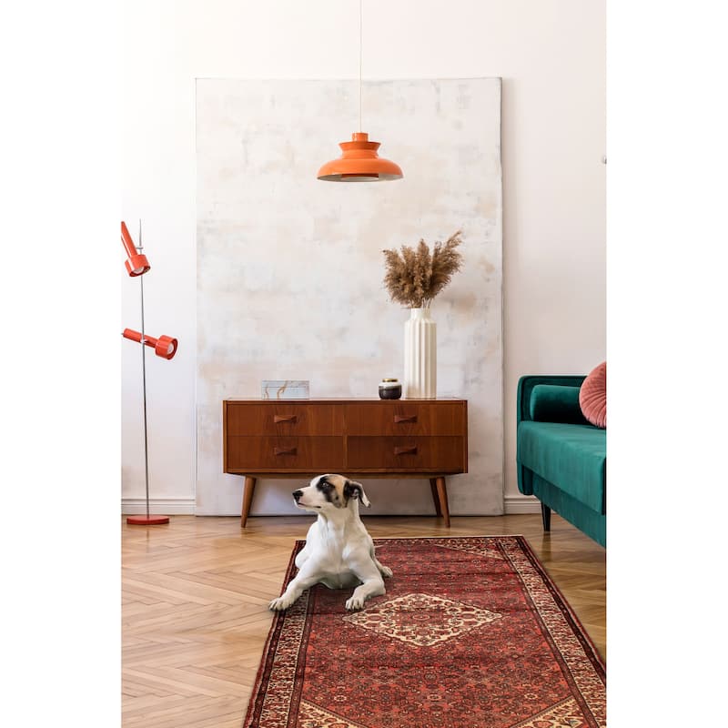 ECARPETGALLERY Hand-knotted Andelz Red Wool Rug - 4'11 x 9'11