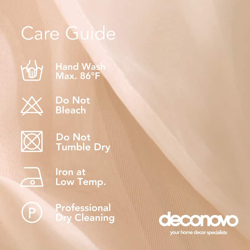 Deconovo Sheer Voile Curtain (2 Panel)
