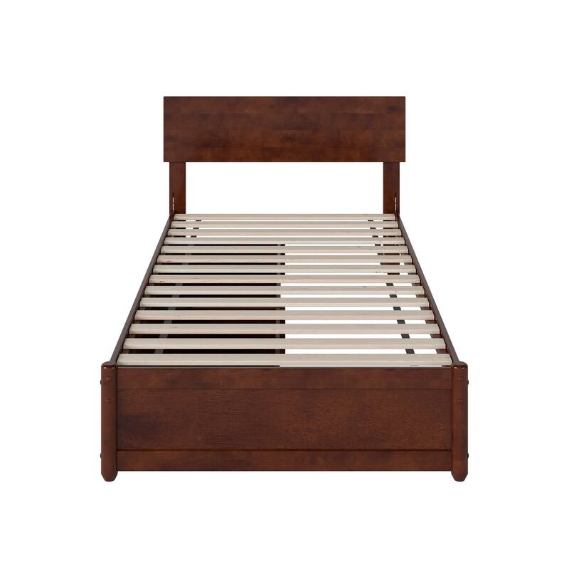 Wesley Platform Bed with Panel Footboard and Storage Drawers