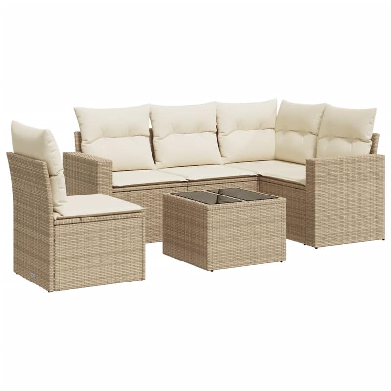 vidaXL Garden Sofa Set Beige - 71.9 x 50.2 x 33.5