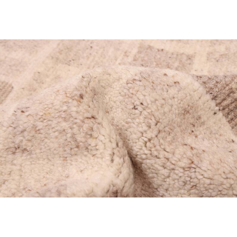 ECARPETGALLERY Hand-knotted Looma Ivory Wool Rug - 8'2 x 9'8