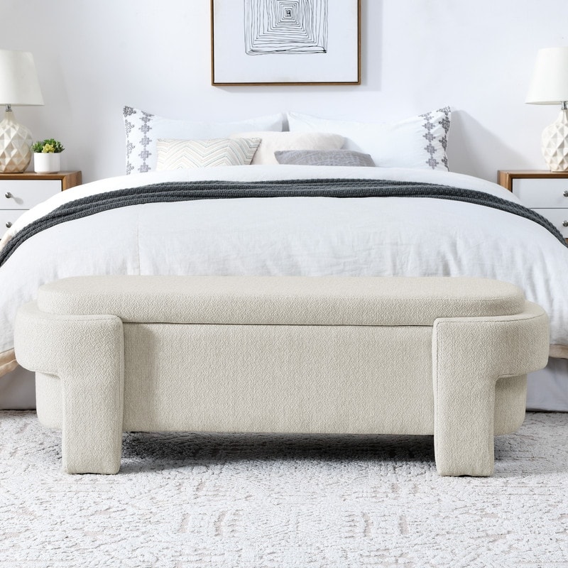 Storage bench seat deals for end of bed