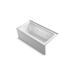 Kohler Archer  60" X 30" Alcove Whirlpool With Integral Flange And Left-Hand Drain White 
