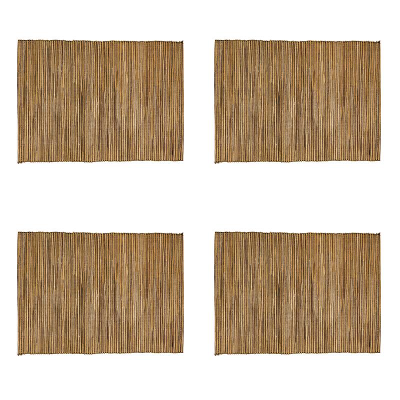 Nubby Placemats With Shimmering Woven Design (Set of 4)