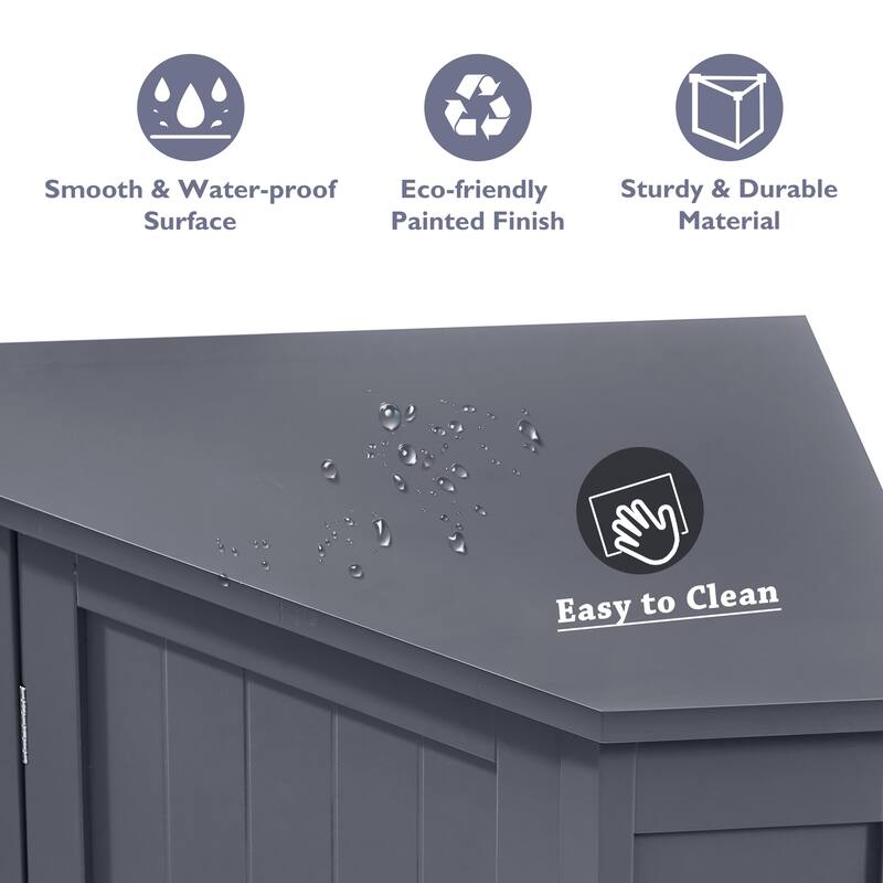 Bathroom Cabinet Triangle Corner Storage Cabinet with Adjustable Shelf