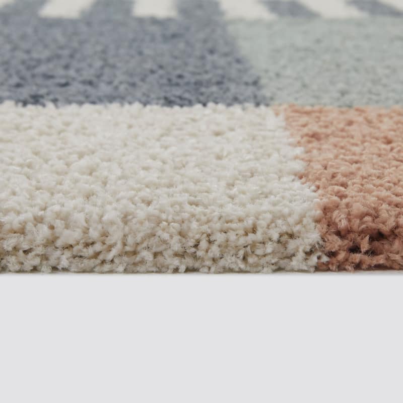 Morant Modern Geometric Modern Shag Area Rug