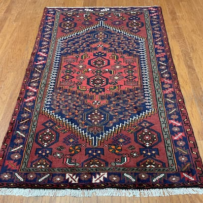 HERAT ORIENTAL Hand-knotted Tribal Hamadan Wool Rug - 4' x 6'5