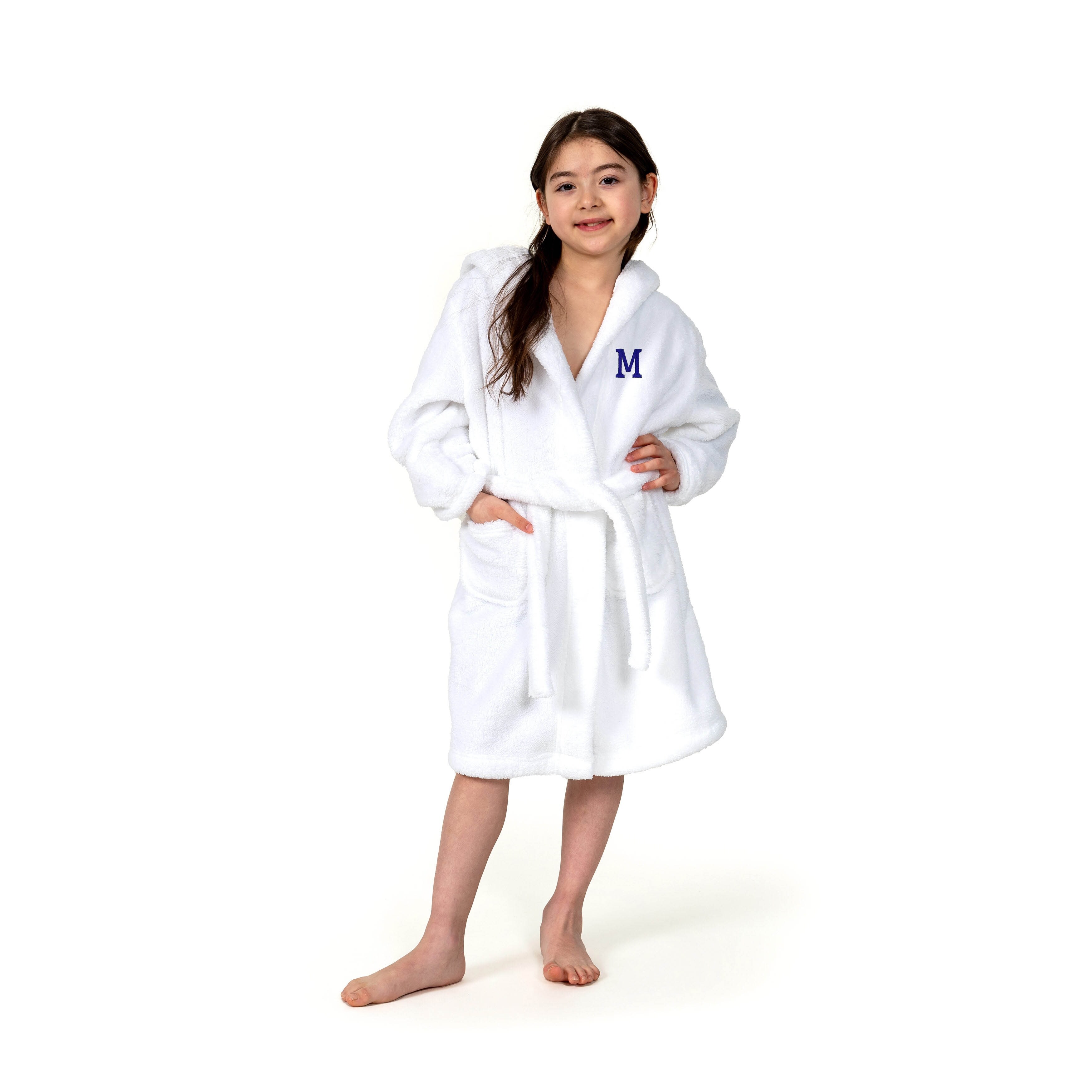 Sweet Kids 100% Polyester SUPER PLUSH Double Brushed Hooded Bathrobe with Navy - Picture 67 of 392