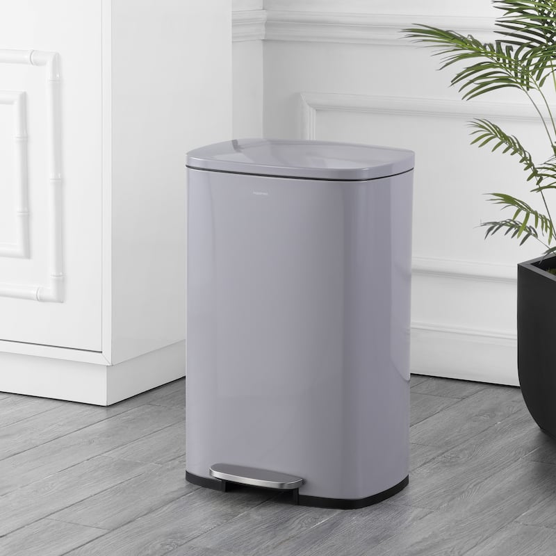 happimess 13-Gallon Trash Can with Soft-Close Lid and FREE Mini Trash Can
