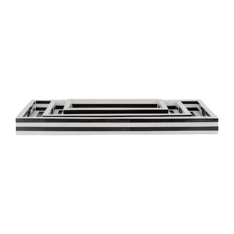Sagebrook Home Decorative Trays, Set of 3 - 24" x 15" x 2"