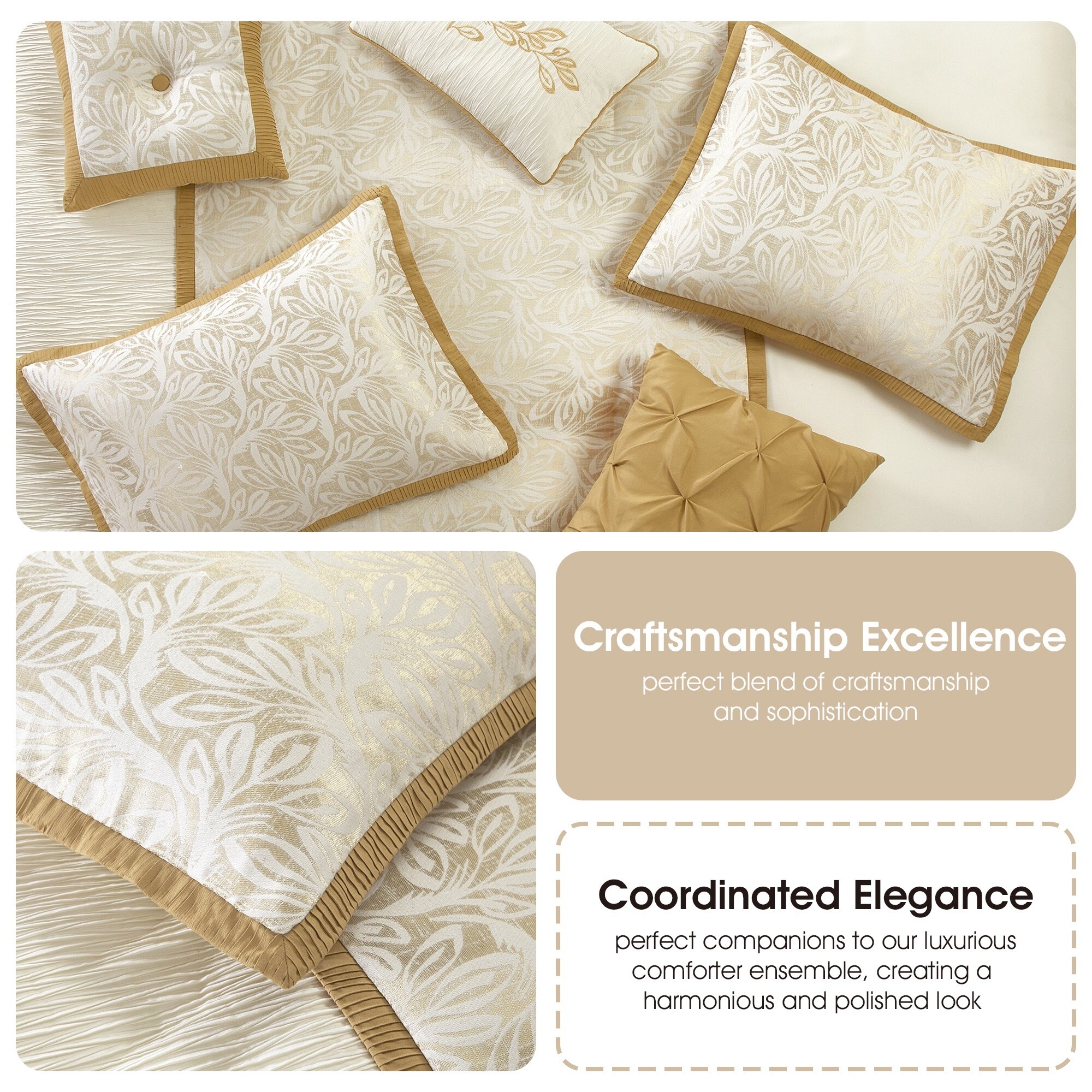 Nanshing Alodia 9 Piece Leaves Print Comforter Set - On Sale