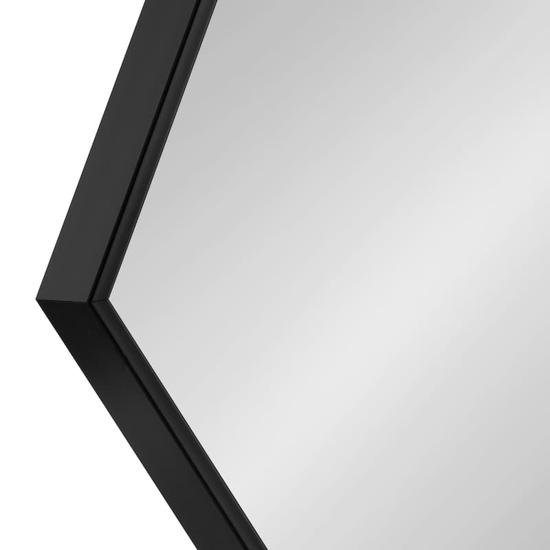 Kate and Laurel Rhodes 6-Sided Hexagon Wall Mirror - 30.75x34.75