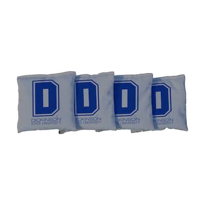 Dickinson State DSU Blue Hawks Grey Cornhole Bags