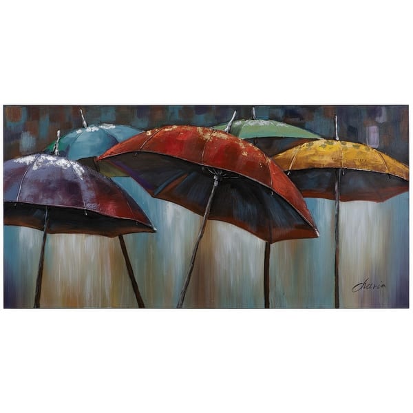 slide 2 of 4, Yosemite Home Decor Umbrellas Original Hand-Painted Wall Art - Multi-Color