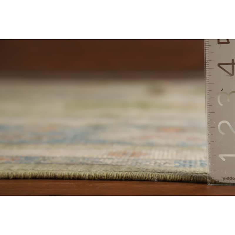 Hand Knotted Oriental 100% Wool Carpet Transitional All-Over Green Oushak Area Rug - 15' 1'' X 12' 2''