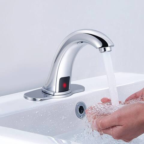 Vanityfair Single Hole Touchless Bathroom Faucet With Deck Plate