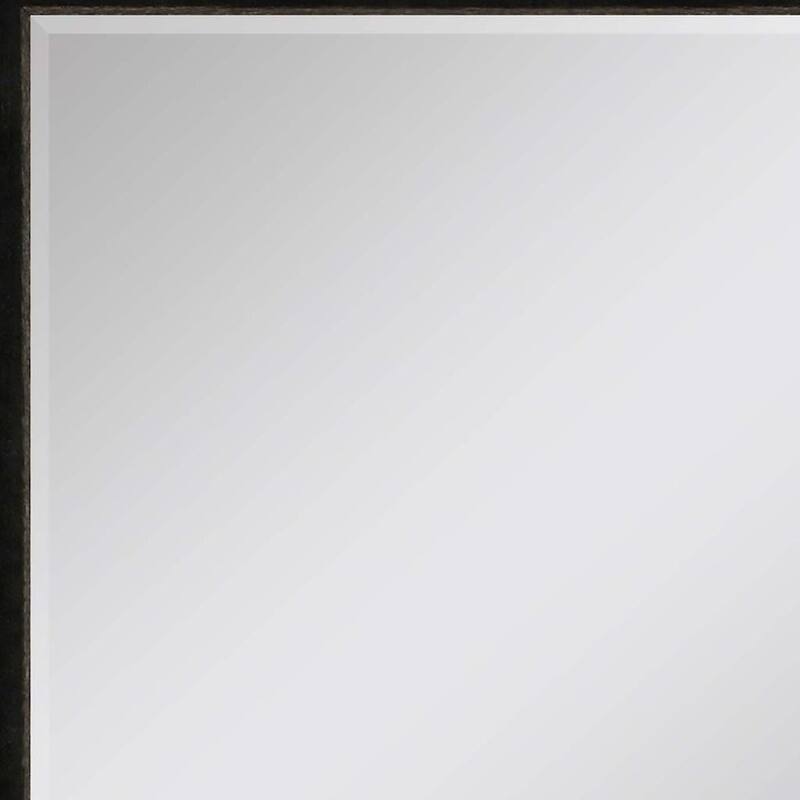 HomeRoots 52" Dark Brown Wood Accent Mirror - 40.00 in. x 52.00 in. x 2.00 in.