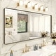 preview thumbnail 134 of 192, KIOTEE Modern Metal Frame Wall Mounted Bathroom Vanity Mirror with 5-year warranty 72x32 - Bronze