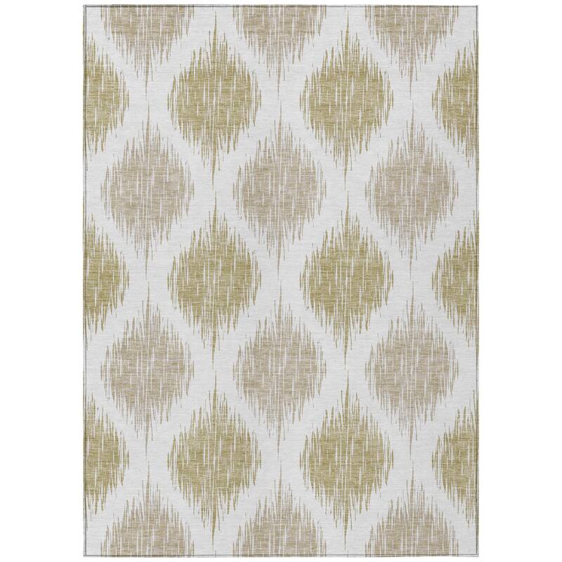 HomeRoots Ikat Transitional Rectangle Outdoor Rug