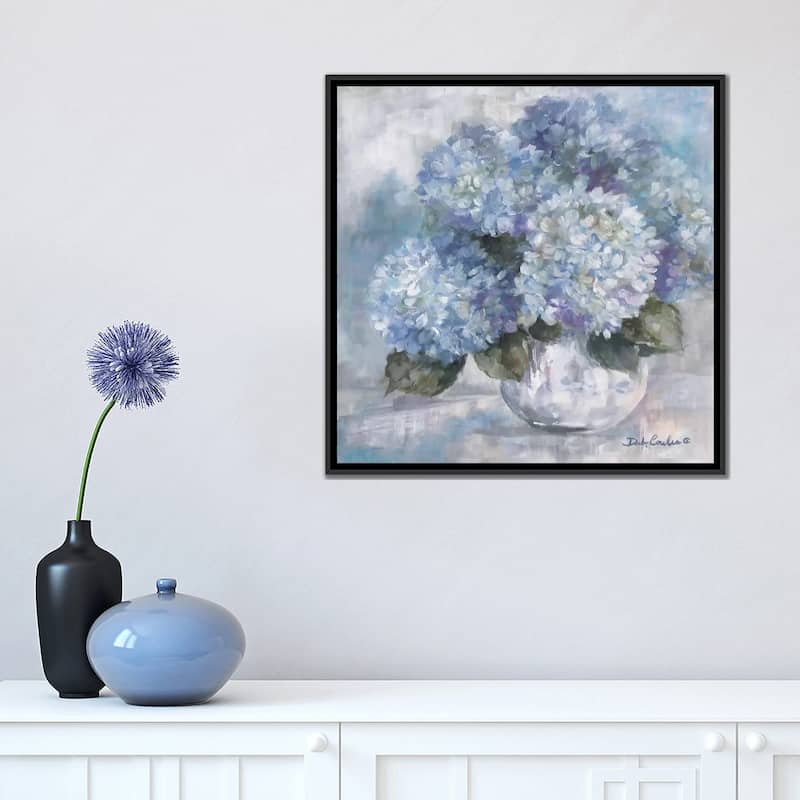 iCanvas "Hydrangea Blues" by Debi Coules Framed Canvas Print