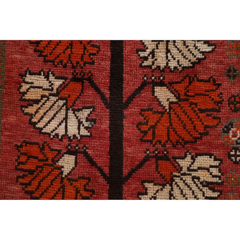 Hand Knotted Oriental 100% Wool Carpet Traditional Medallion Red Shiraz Area Rug - 8' 10'' X 5' 1''
