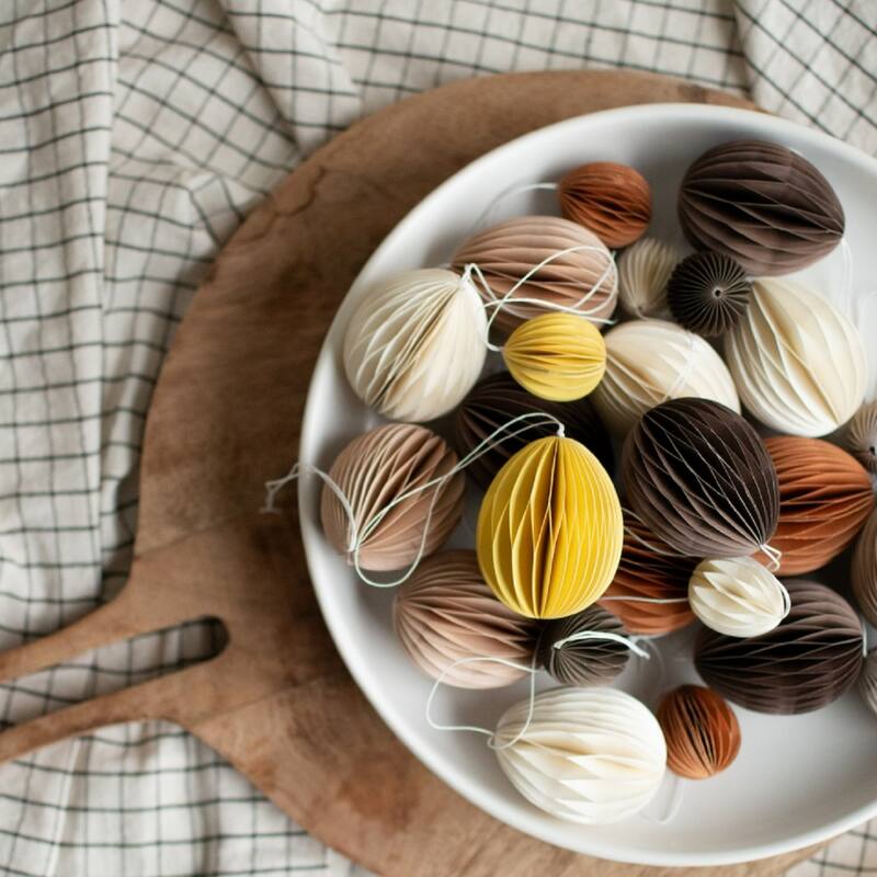 Large Paper Easter Egg Decoration - 2.75" - Yellow