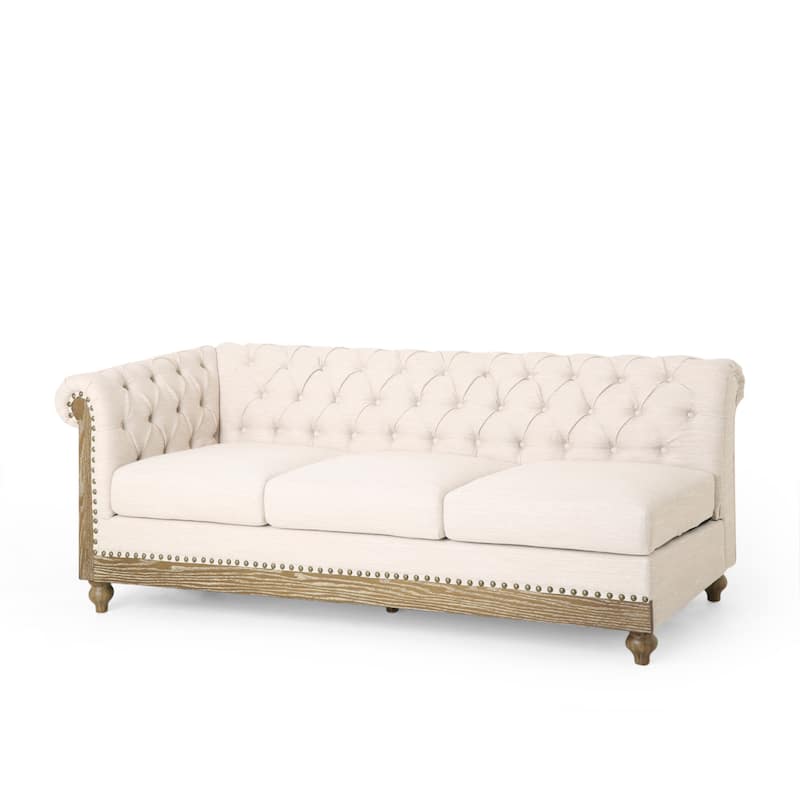 Castalia Chesterfield Tufted 7-seat Sectional Sofa by Christopher Knight Home - 114.00" L x 70.00" W x 31.50" H