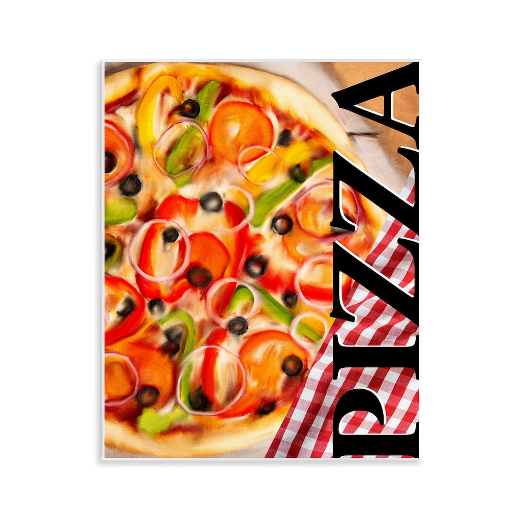 Stupell Gourmet Traditional Pizza Wall Plaque Art Design By Kim Allen
