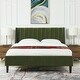 preview thumbnail 51 of 202, Aspen Mid-Century Modern Performance Fabric Low Profile Upholstered Platform Bed