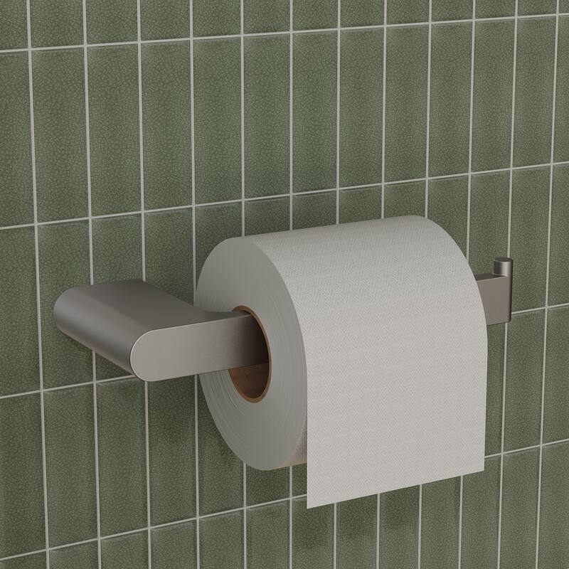 4-Piece Bathroom Hardware Accessories Set, Wall Mount Towel Bar, Toilet Paper Holder, Hand Towel Rack 1 Towel Hooks