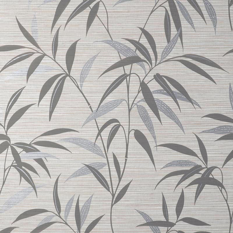 Fine Decor Fusion Grey Leaf Wallpaper