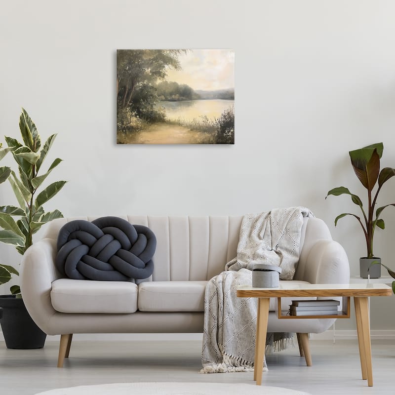 Stupell Shore of Peaceful Lake Canvas Wall Art Design By Petal Prints Design