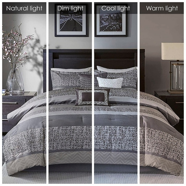 THE TOE （Madison Jacquard ） Amazon.com: Madison Park Queen Comforter Set Jacquard