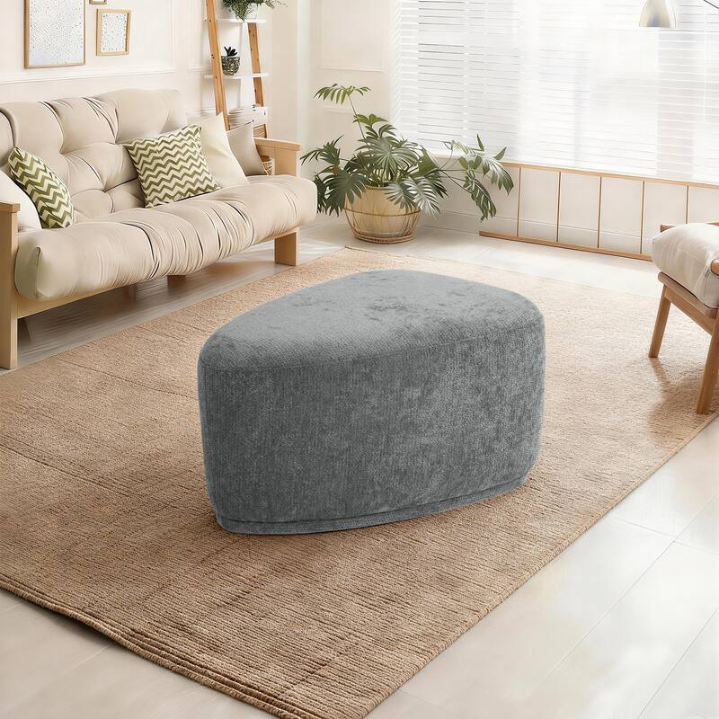 Modern Triangular Upholstered Accent Ottoman