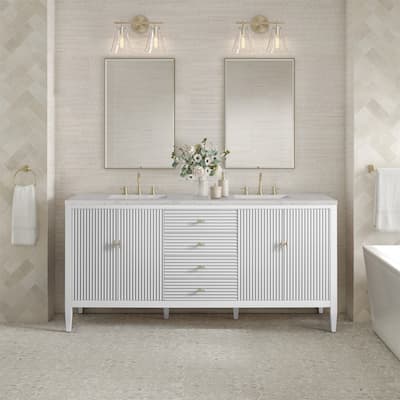 James Martin Vanities Myrrin 72" Vanity, Bright White