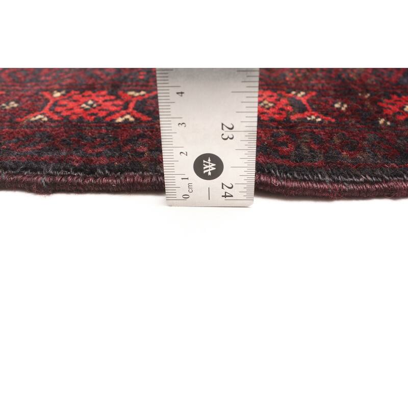 ECARPETGALLERY Hand-knotted Teimani Dark Burgundy Wool Rug - 2'5 x 3'11