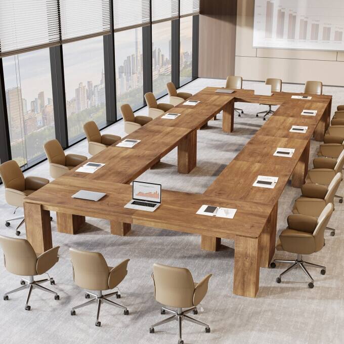 7FT Extra Long Conference Table, Modern Office Meeting Room Table