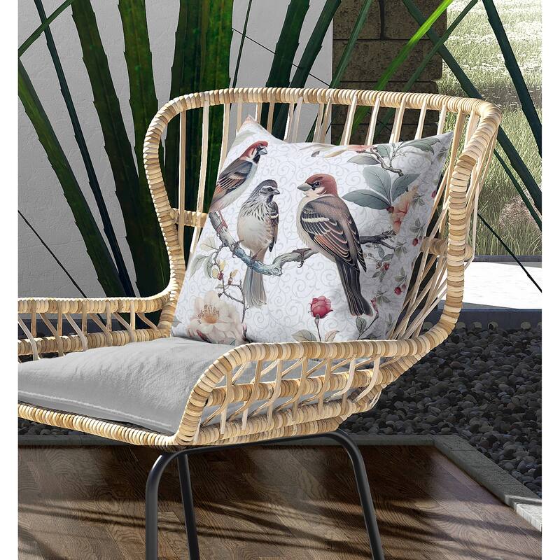 Branch Buddies Indoor/Outdoor Reversible Throw Pillow Pink and Blue