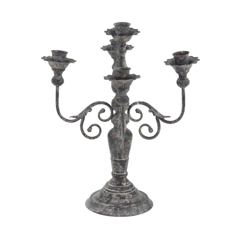 Metal Candelabra - Gray or White - Roche River Decor