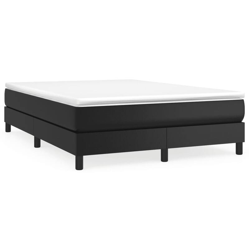 vidaXL Bed Frame Box Spring Bed Base with Mattress for Bedroom Faux Leather