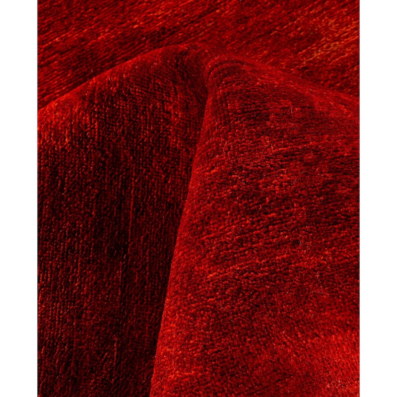 Overdyed One-of-a-Kind Hand-Knotted Area Rug - Orange - 8' 2" x 10' 1"