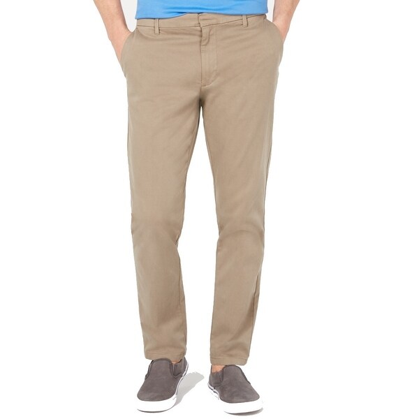 DKNY Mens Pants Beige Size 40x30 Twill Straight Leg Chinos Stretch. Opens flyout.