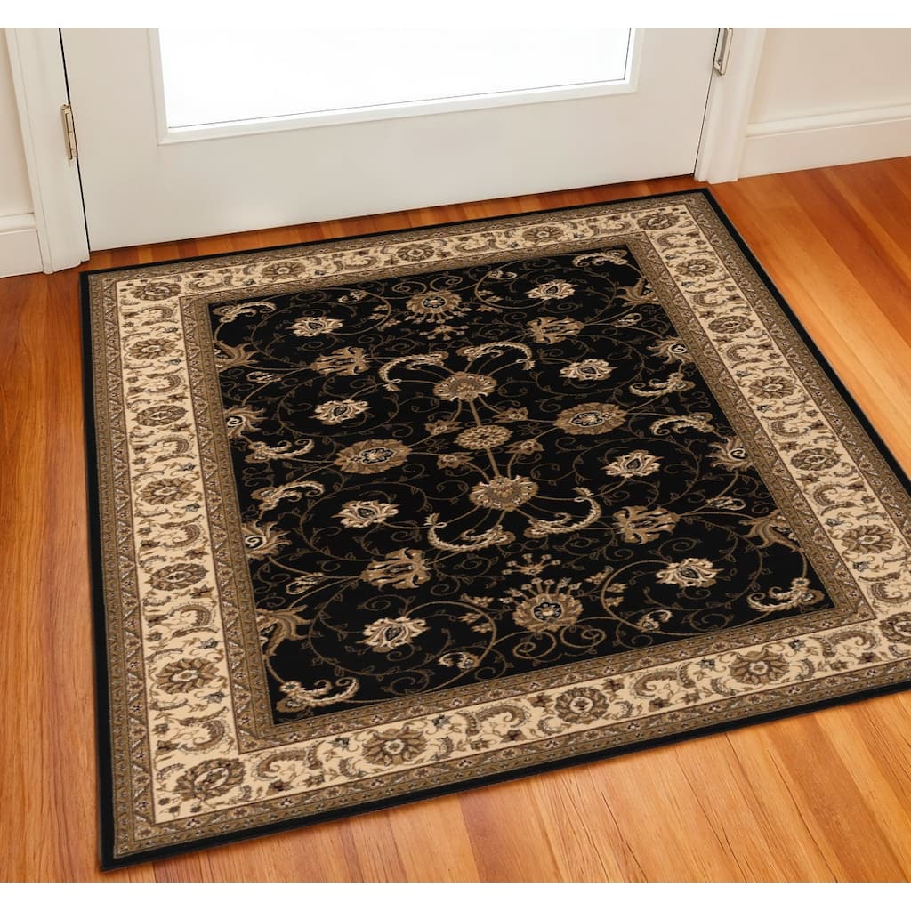 HomeRoots Oriental Traditional Square Area Rug - 36.00 in. x 32.00 in. x 0.35 in.