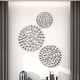 preview thumbnail 2 of 30, Metal Starburst Wall Decor with Cutout Design - Gold or Silver - Set of 3