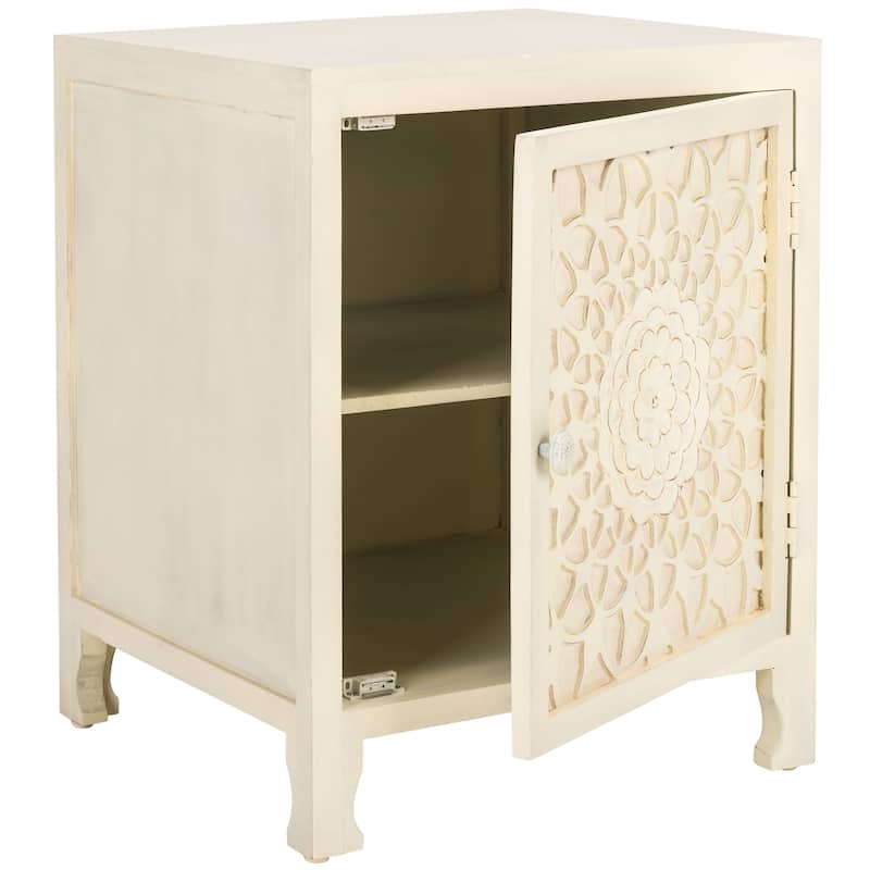 SAFAVIEH Mergita 2-Shelf Single Door Nightstand
