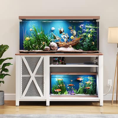 Moasis 55-75 Gallon Aquarium Stand with Power Outlets,Fish Tank Stand with Storage Cabinet