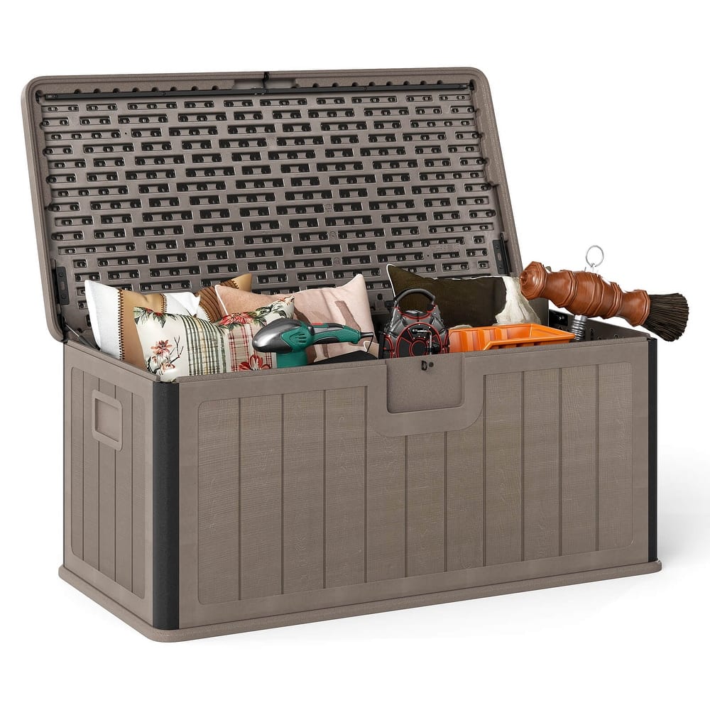 Costway Storage Box with Lockable Design & Gas Strut Handle 2 Person - See Details