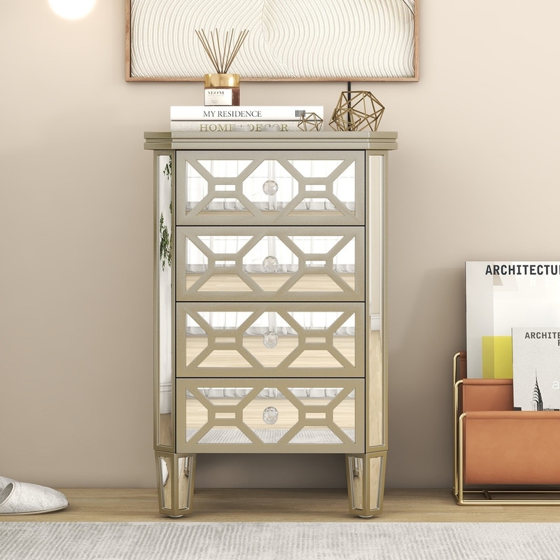 4 drawer mirrored on sale chest of drawers