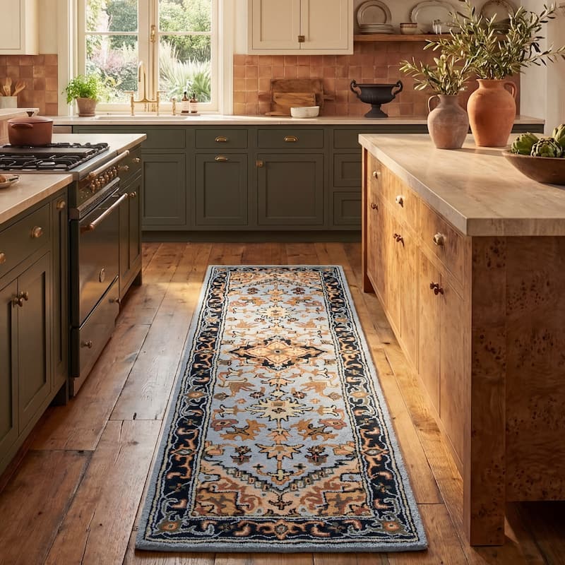 SAFAVIEH Handmade Heritage Carrol Traditional Oriental Wool Rug